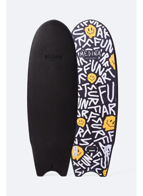 Prancha de Surf Medina Soft Top Black Smile 5'0