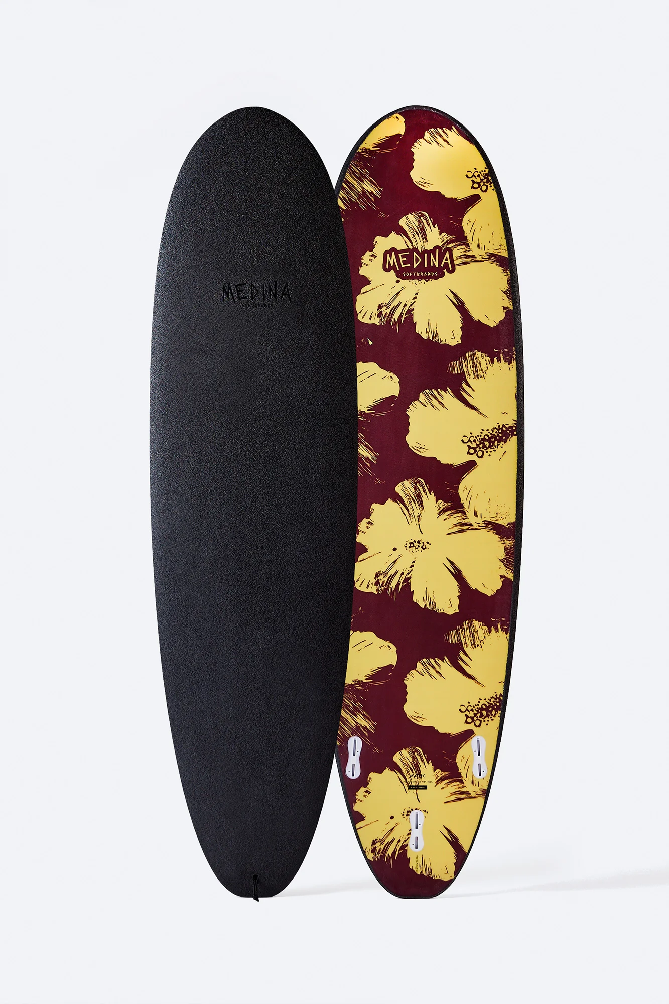 Prancha de Surf Medina Soft Top Hibiscus Black 8'0