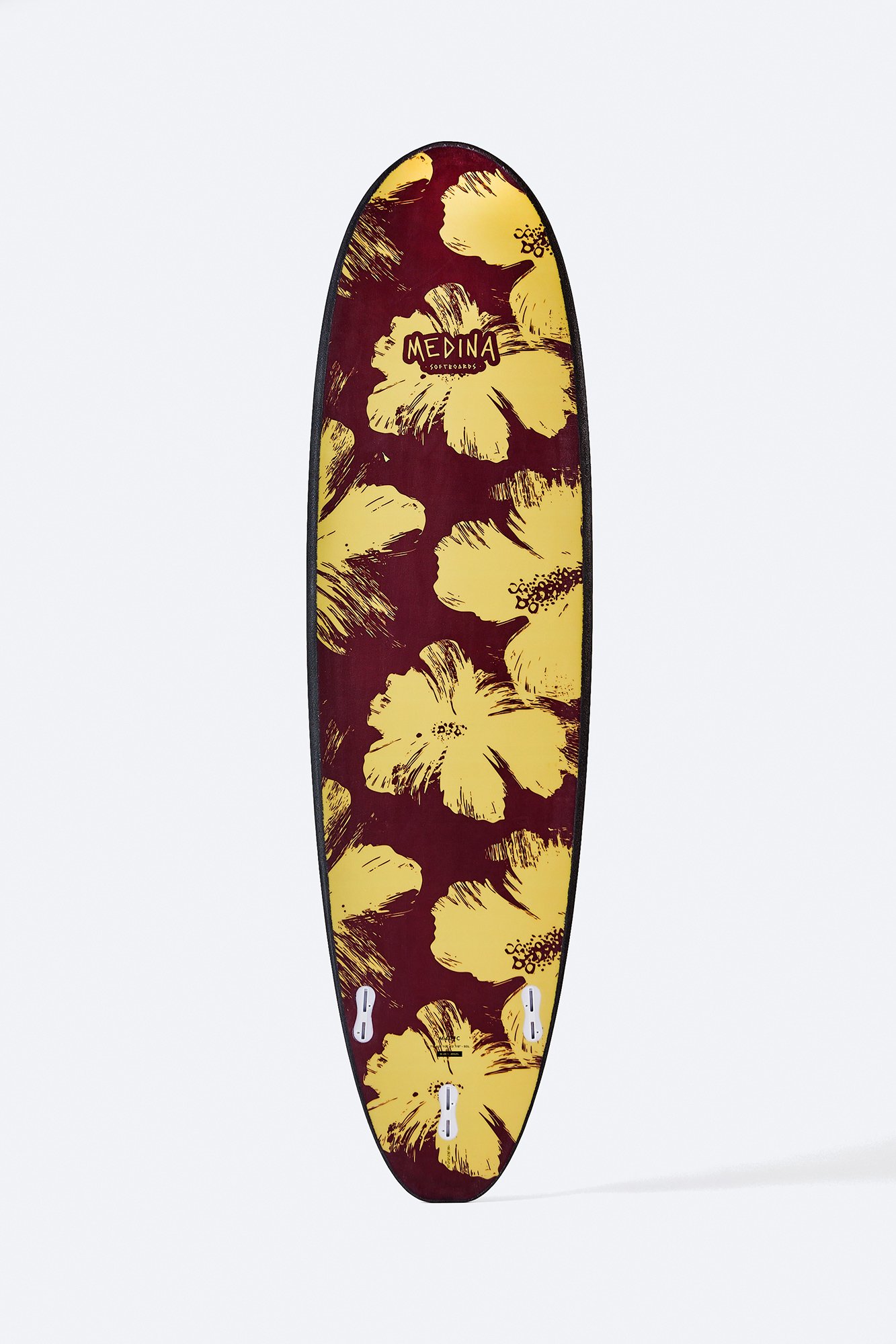 Prancha de Surf Medina Soft Top Hibiscus Black 7'0