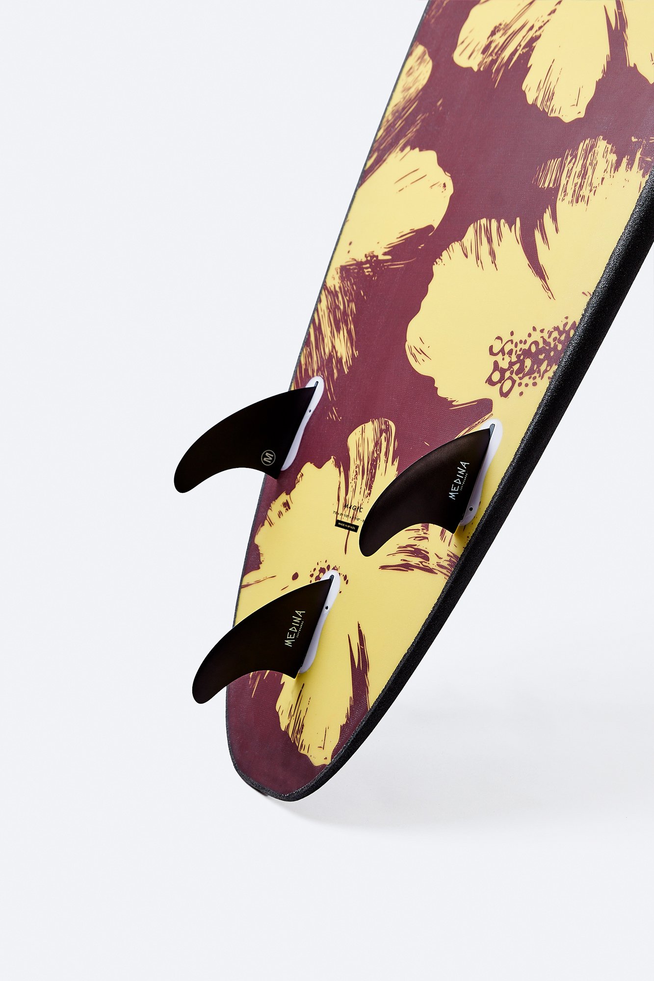 Prancha de Surf Medina Soft Top Hibiscus Black 6'6