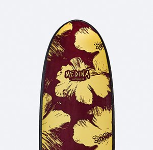 Prancha de Surf Medina Soft Top Hibiscus Black 7'0